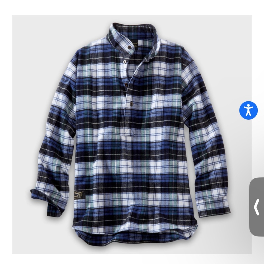 Vermont Flannel Company HANDCRAFTED USA
100% ORGANIC COTTON HENLEY FLANNEL SHIRT